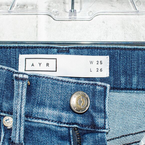 AYR THE RISER Super Skinny Soft Jeans Blue neon jupiter Size 25 - Picture 6 of 12